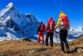 Base Camp of High Altitude Mountain Expedition in India