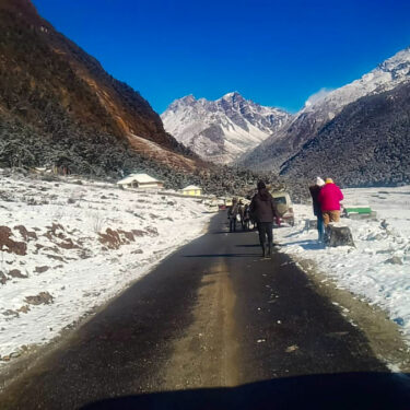 With the Transformation from Autumn to Winter The Yumthang Valley in December Looks Stunning