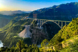 The World's Highest Rail Bridge: Trains to Kashmir from Jammu Cross the Spectacular Chenab Bridge