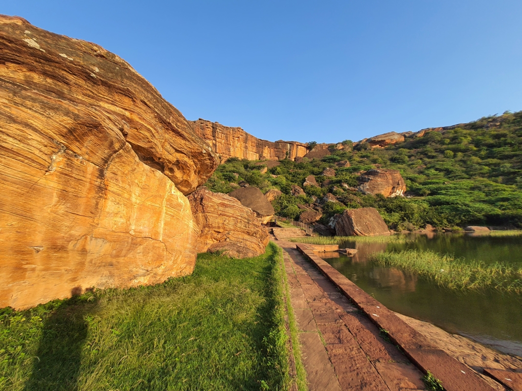 Chalukyan heritage: The historic Badami Caves carved during the 6th century.