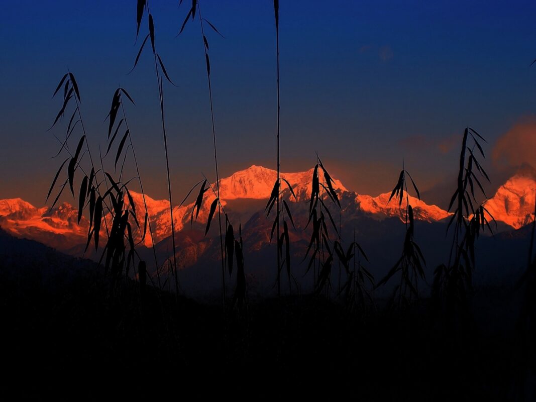 Sunrise on Kanchenjunga Peaks from Pelling