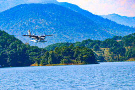 Meghalaya Seaplane Service: Seaplane Landing on Umiam Lake Water aerodrome.