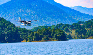 Meghalaya Seaplane Service: Seaplane Landing on Umiam Lake Water aerodrome.