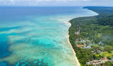 Aerial View of a Backpacker Hostel in Andaman and Nicobar Islands