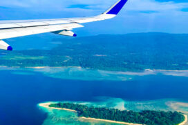 Aerial View of Jolly Buoy Island from the Flight from Kolkata to Port Blair