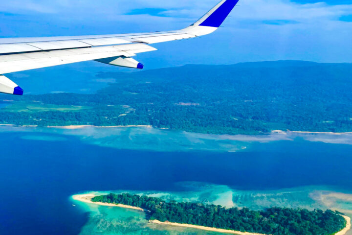 Aerial View of Jolly Buoy Island from the Flight from Kolkata to Port Blair