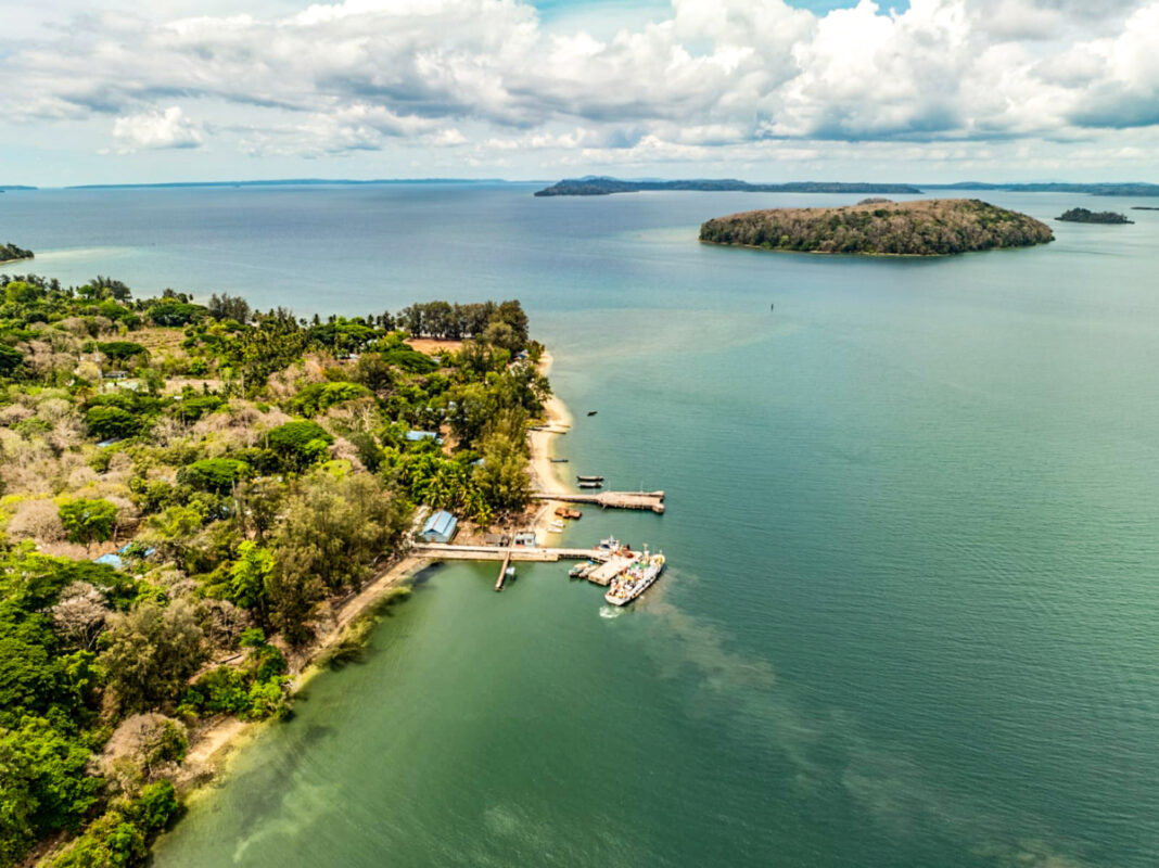 Aerial View of Long Island Jetty, Middle Andaman