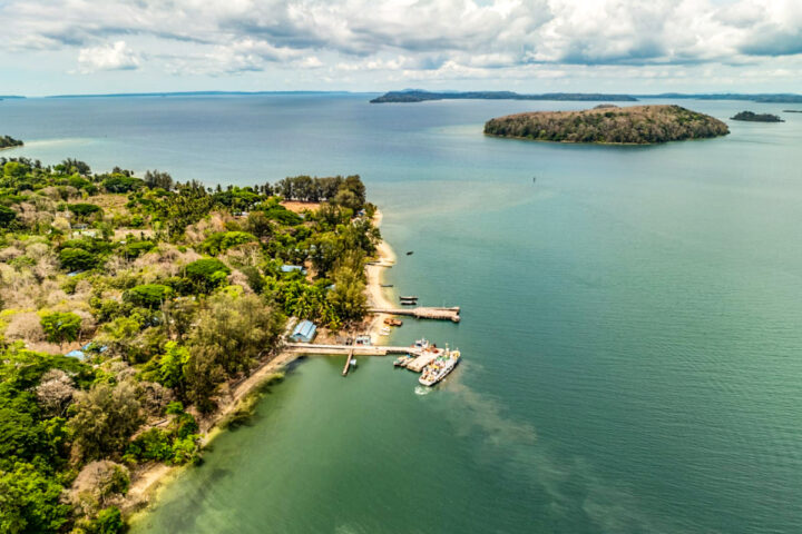 Aerial View of Long Island Jetty, Middle Andaman